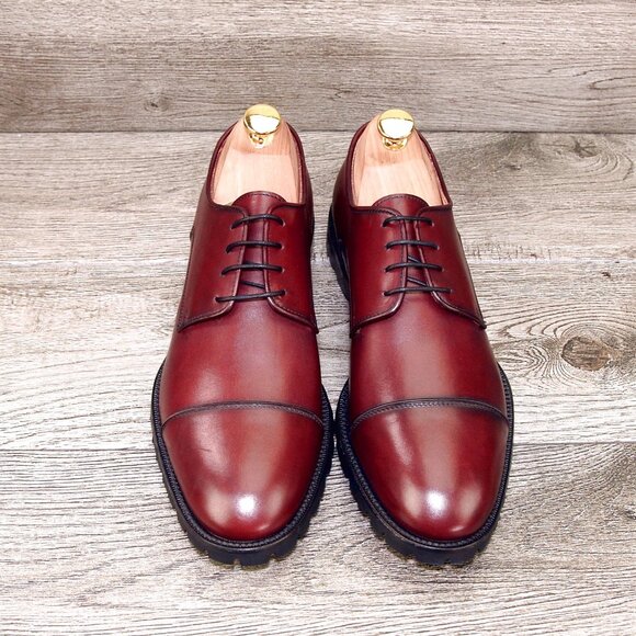 * NIB * $695 Nordstrom ZELLI Italia 8.5 M Italian Derby Burgundy * add $15 Trees main image 16